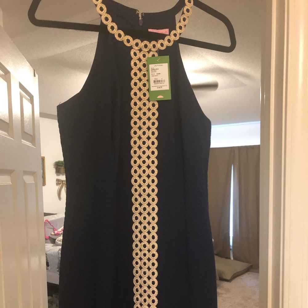 NWT Navy and Gold Lilly Pulitzer dress